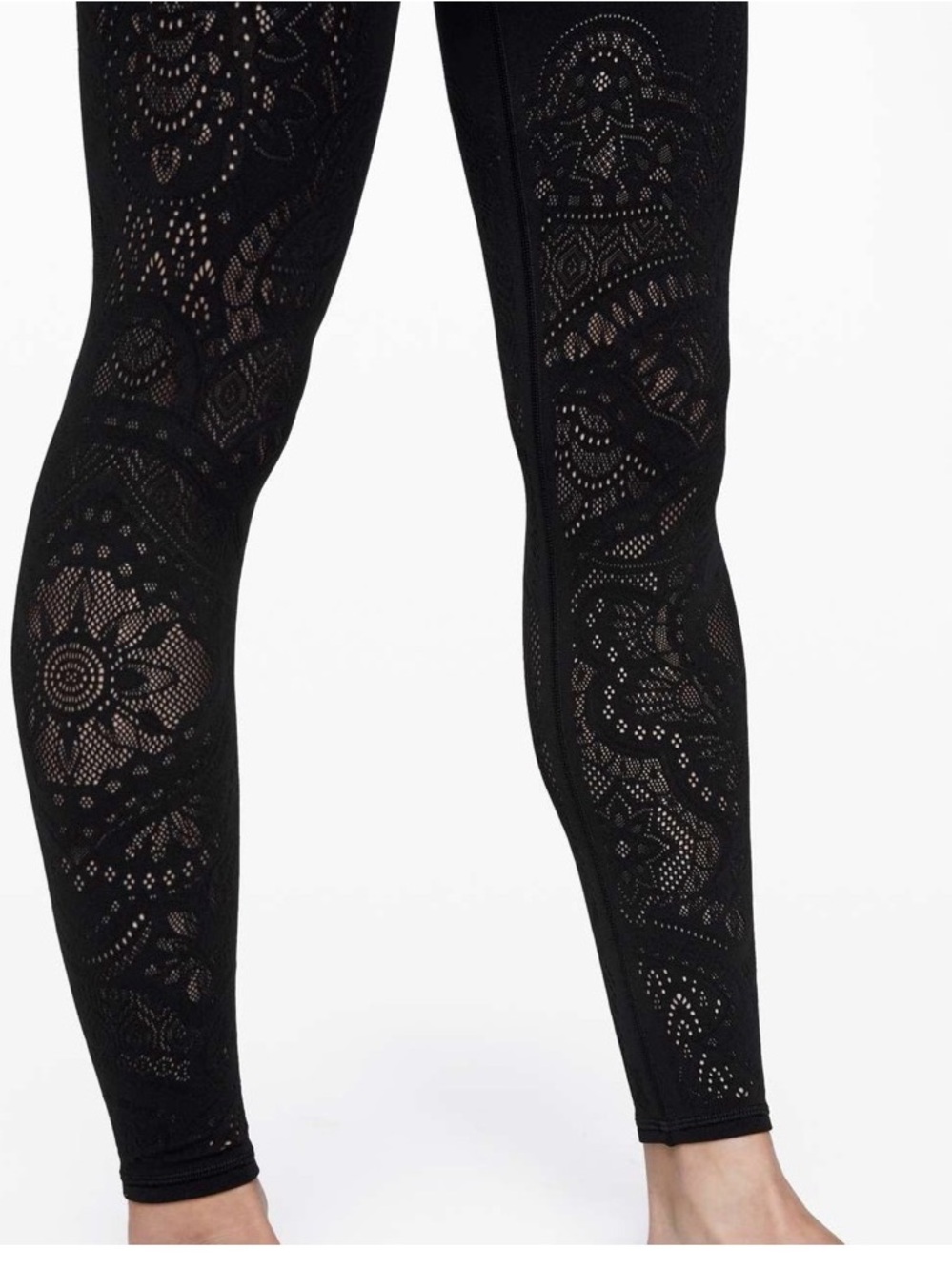 Lululemon Reveal Tight *Zen Expression Black High Rise Lace Tights Leggings 4 - Picture 2 of 11